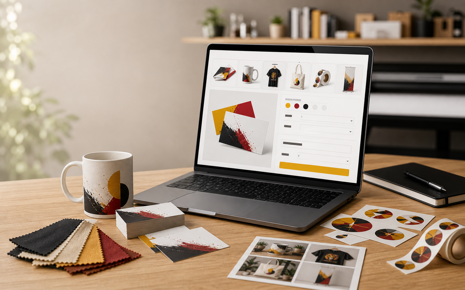 Configurazione online di prodotti personalizzati con campioni stampa
