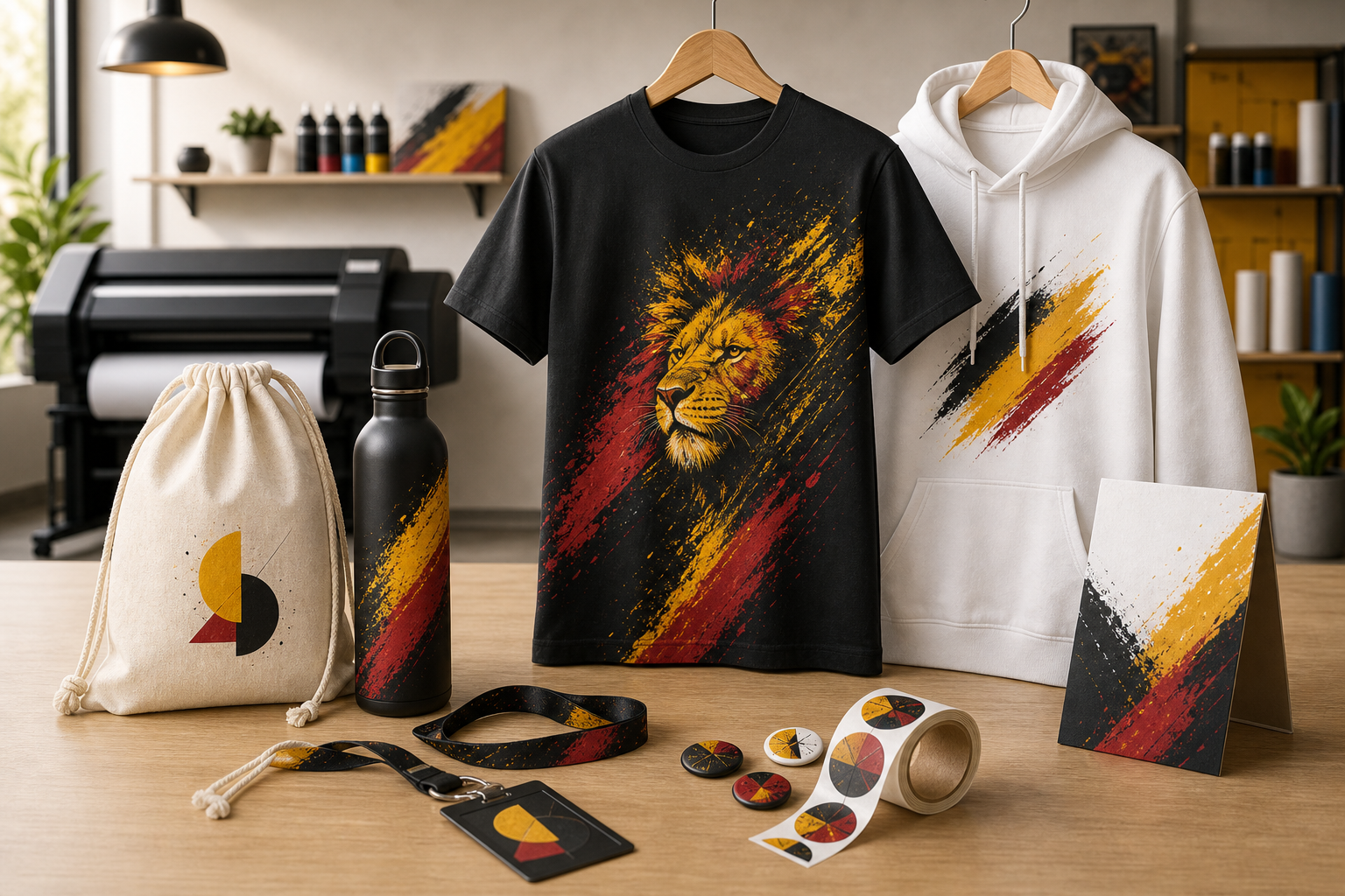 Kit evento con abbigliamento badge gadget e shopper